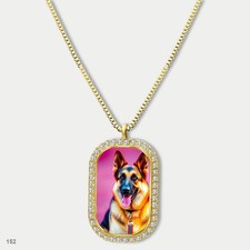 Gorgeous Cute German Shepherd Dog Breed Fashion Pendant Necklace Chain Graphic D