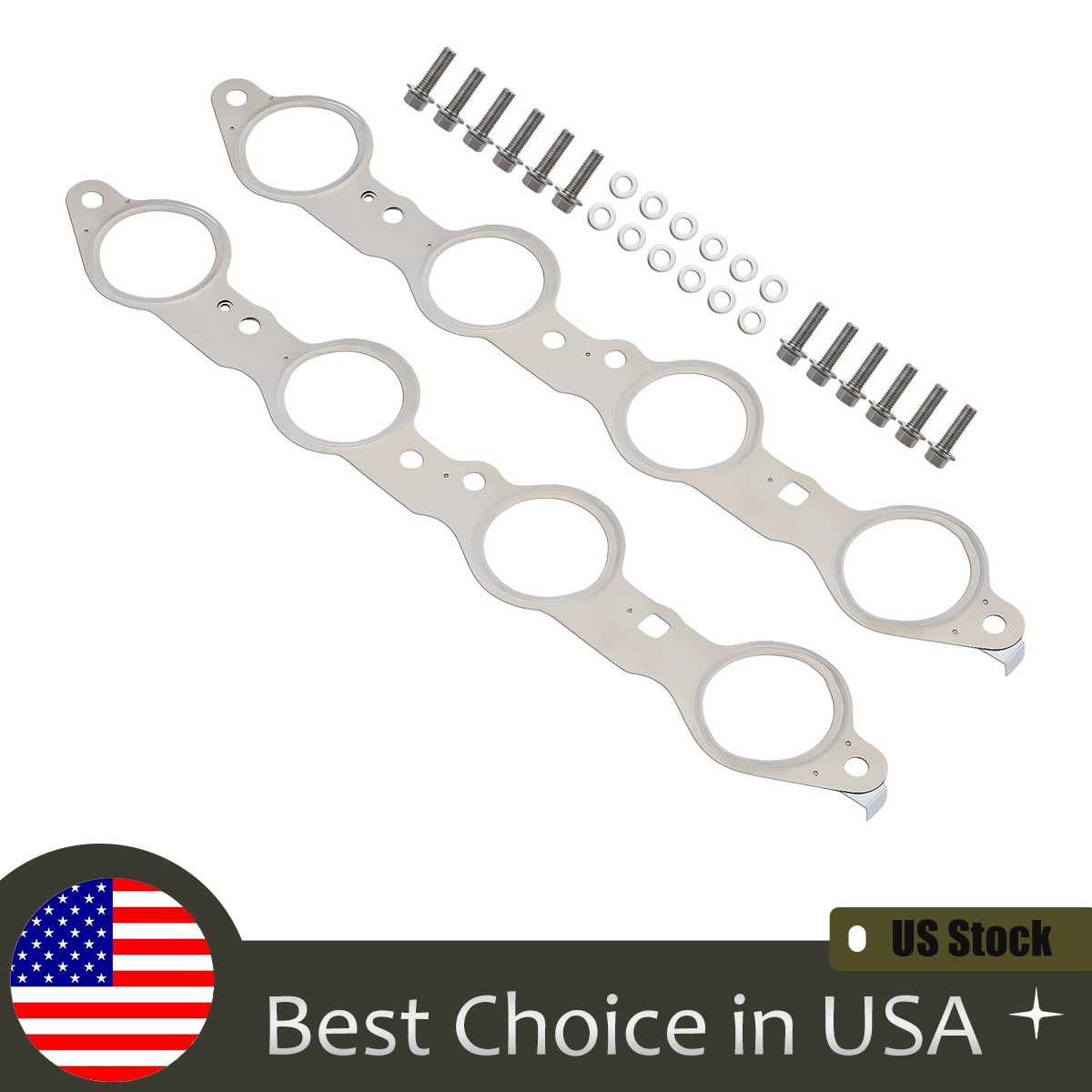 LS MLS Exhaust Manifold Header Gasket For LS1 4.8 5.3 5.7 6.0 6.2L Replacement