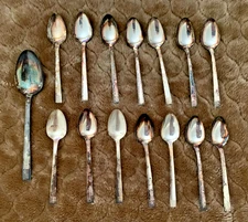 Oneida Ltd. , 15 piece lot vintage silver plated antique flatware, silverware.