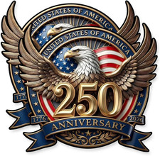 America 250Th Anniversary Car Decal Sticker - 1776-2026 Patriot Eagle  Statue o
