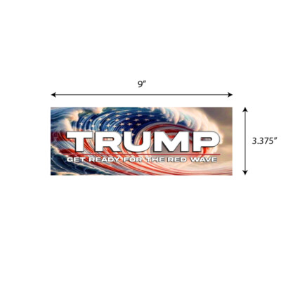 TRUMP WAVE 2024 MAGA Bumper Sticker Decal Graphic Election BS0515