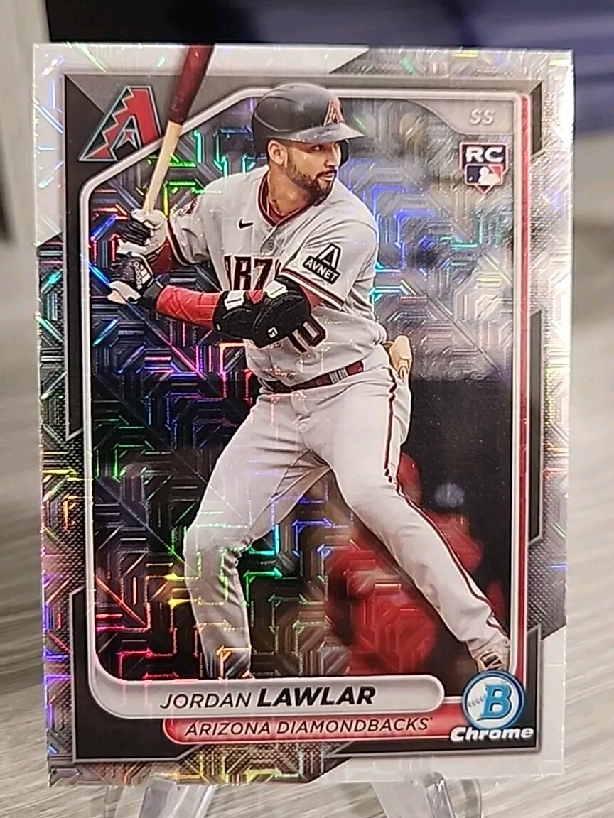 Jordan Lawlar 2024 Bowman Chrome Mojo Refractor Rookie #55 RC Diamondbacks