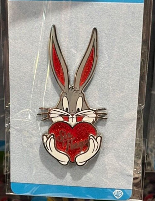 Six Flags Magic Mountain Looney Tunes Bugs Bunny & Heart Enamel
