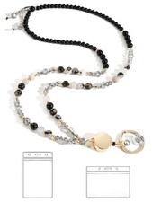 Lanyards for ID Badges and KeysNatural Stone Beaded Teacher Lanyard for Women...