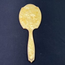 Vintage Handheld Vanity Mirror Orange Yellow 15  Beautiful