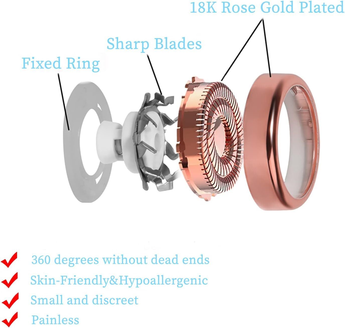 Facial Hair Remover Replacement Heads Generation 2 for Finishing Touch Flawless