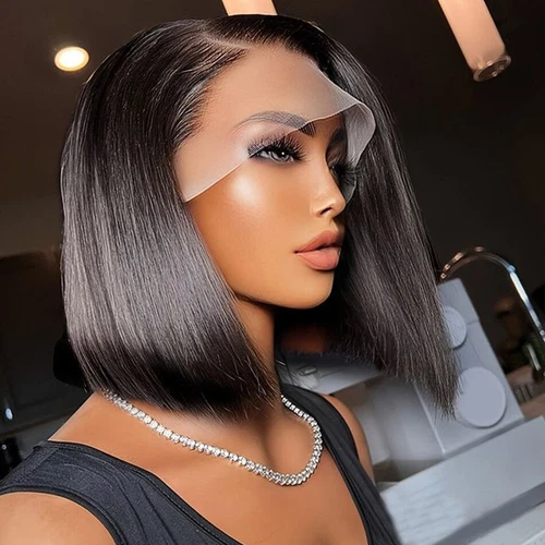 Lace Front Human Hair Wigs Women Straight 4x4 Lace Closure Wig - Picture 2 of 9