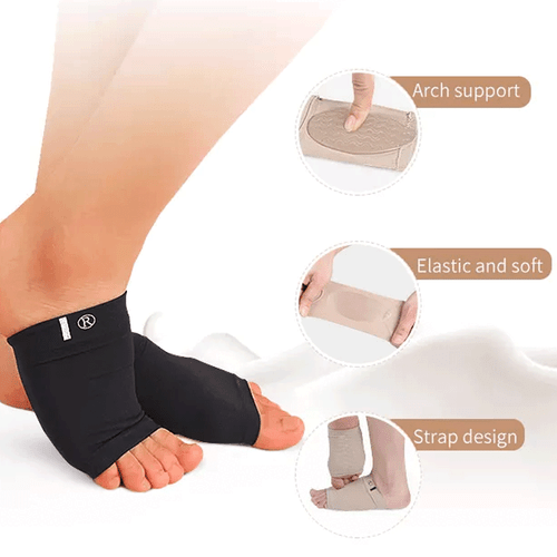 Arch Support Compression Sleeve Plantar Fasciitis Gel Pads Foot Wrap Ankle CFR - Picture 4 of 9