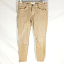 Current Elliott Jeans The Stiletto Ankle Skinny In Haystack Polka Dot Size 25