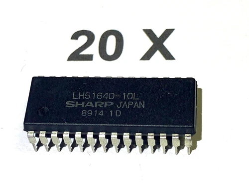 Static RAM, 8Kx8, 100nS, 5V, DIP28, LH5164D, Sharp, like HM6264, UM6264, 20 pieces