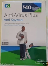 NEW SEALED Computer Associates CA Anti-Virus Plus Anti-Spyware 2008 1 Yr 3 PCs