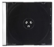 Standard 10.4mm Jewel Case 2-pk Black Tray Assembled Single CD DVD Disc Storage