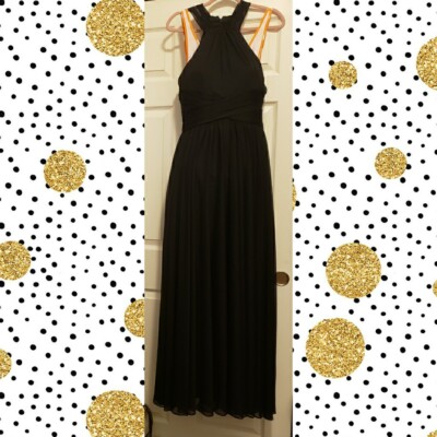 Long Mesh Bridesmaid Dress with High Neck Halter size 10 New Davids Bridal  NWT | eBay