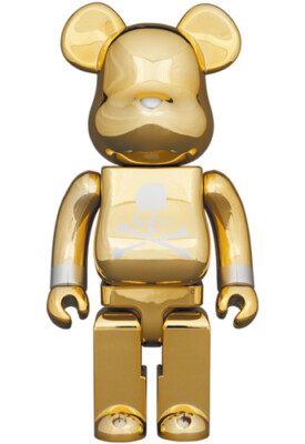 BE@RBRICK 400% & 100% MASTERMIND JAPAN GOLD MEDICOM TOY Bearbrick