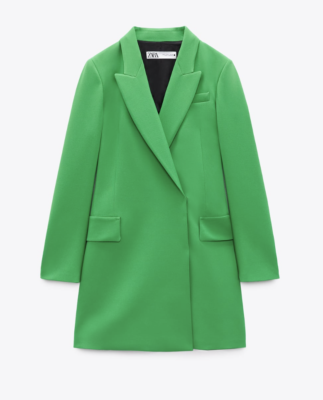ZARA NEW WOMAN DOUBLE BREASTED LONG BLAZER DRESS APPLE GREEN 2657/575 XS - M | eBay ZARA NEW WOMAN DOUBLE BREASTED LONG BLAZER DRESS APPLE GREEN 2657/575 XS - M | eBay