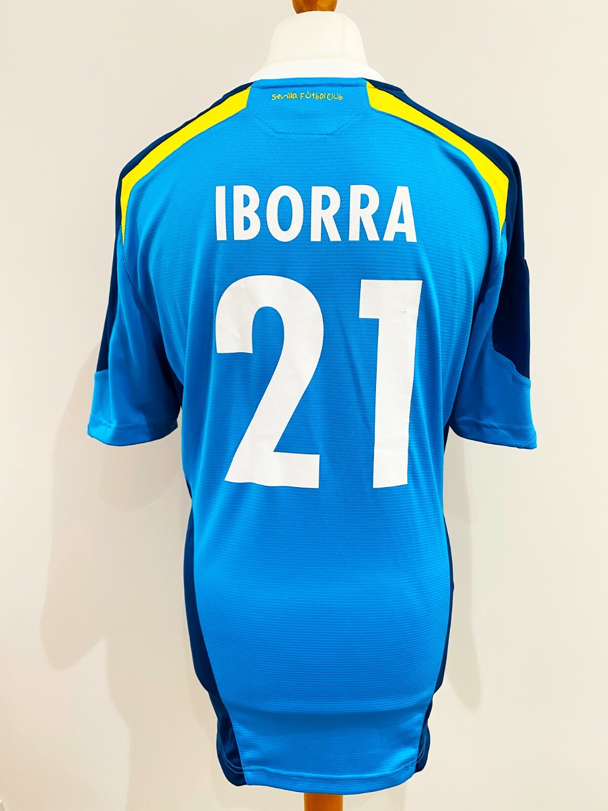 SEVILLA 2014/15 Warrior Away Football Shirt Jersey IBORRA 21 Soccer La Liga XL