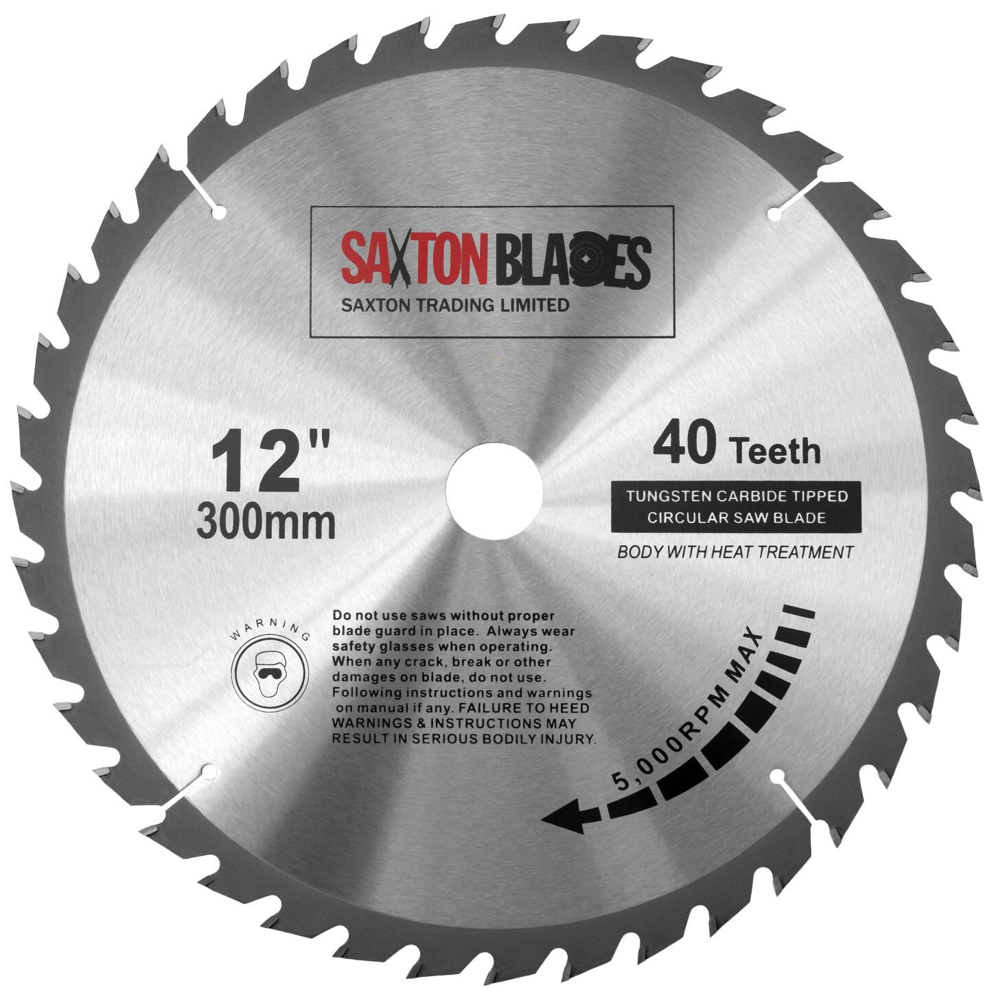 Saxton TCT Circular Wood Saw Blade 300mm x 30mm x 40T for Bosch Makita Dewalt