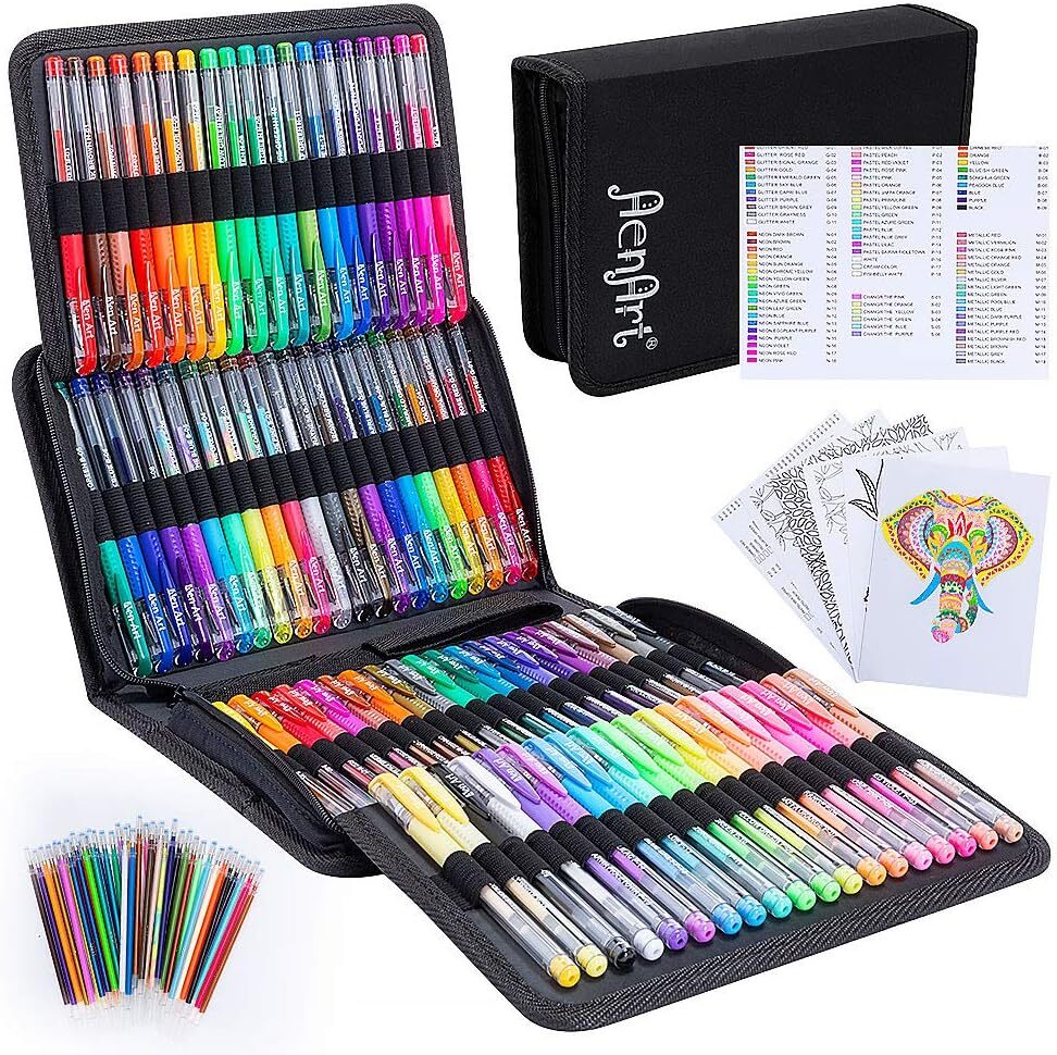 Gel Pens for Adult Coloring Books, 160 Pack 80 Count (Pack of 1), Multicolor-image