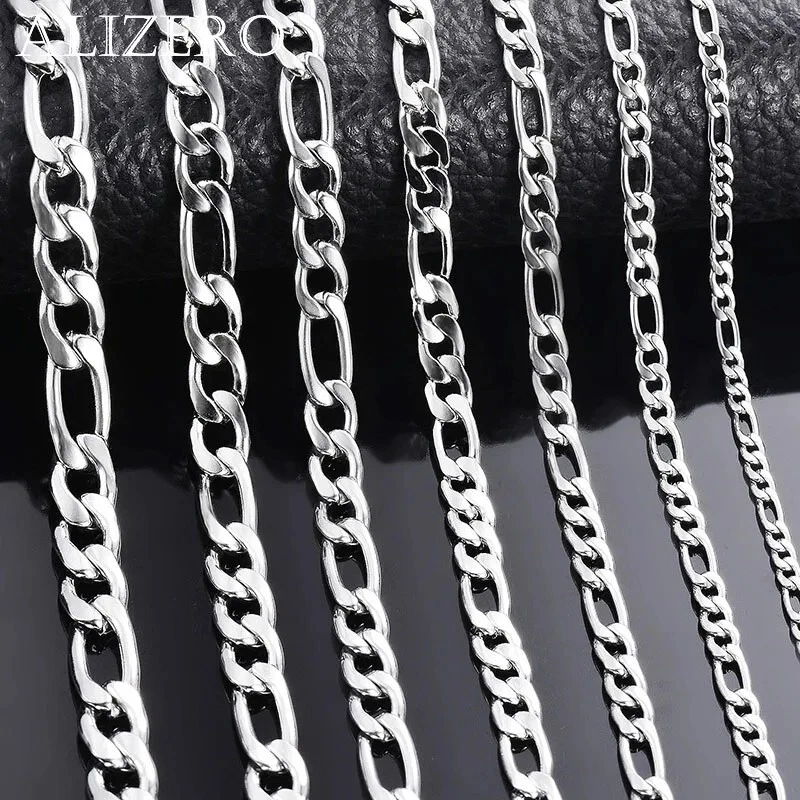 Mens Boys Curb Chain 18"-26" 2mm - 9mm Stainless Steel Silver Cuban Necklace UK - Image 3 of 4