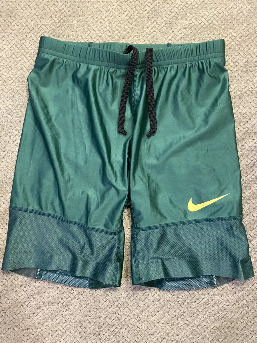 Men's Jock Nike Pro Elite Green Running Spandex Half Tights