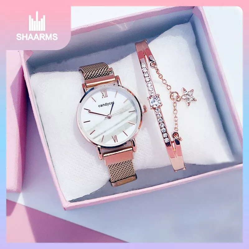Luxury Casual Colorful Women s Watches With Metal Grid Gift