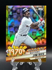 Jim Rice 2020 Topps Series 2 Decades Best 1970s Gold Refractor /50 Red Sox HOF