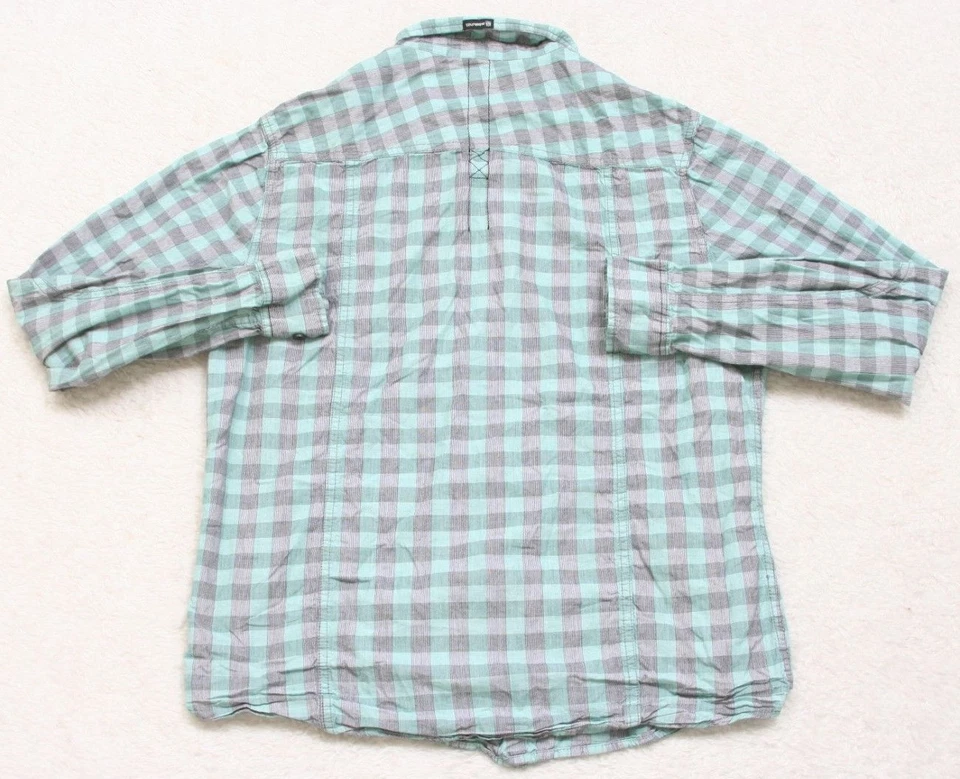 Camisa de Vestir Mediana Algodón Azul Hombre Ocean Current 2 Bolsillos Manga Larga Top 1-932 Foto 2 de 4