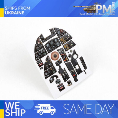 Red Fox QS-24010 1/24 Hawker Typhoon Mk.Ib 3D Acrylic Instrument Panel Airfix