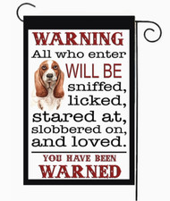 Garden Flag Warning Dog Love - Flags Galore