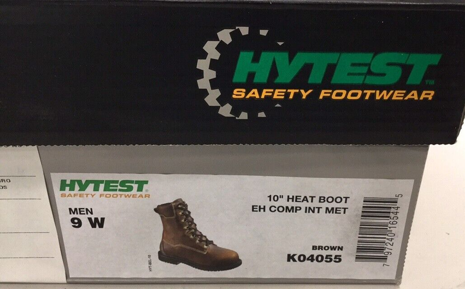 Hytest K04055 Safety Heat Work Boot Mens 9W Metatarsal Guard 10