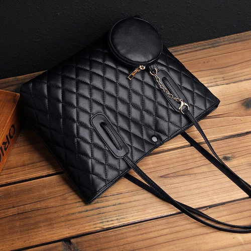 Leder Damentasche Shopper Bag Handtasche Schultertasche Tragetasche Groß Neu - Bild 4 von 13