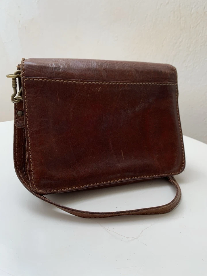 Bolso Bandolera The Bridge de Cuero Marrón Italia Vintage Foto 3 de 4