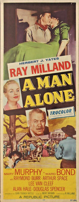A MAN ALONE 1955 RARE WESTERN RAY MILLAND STARS
