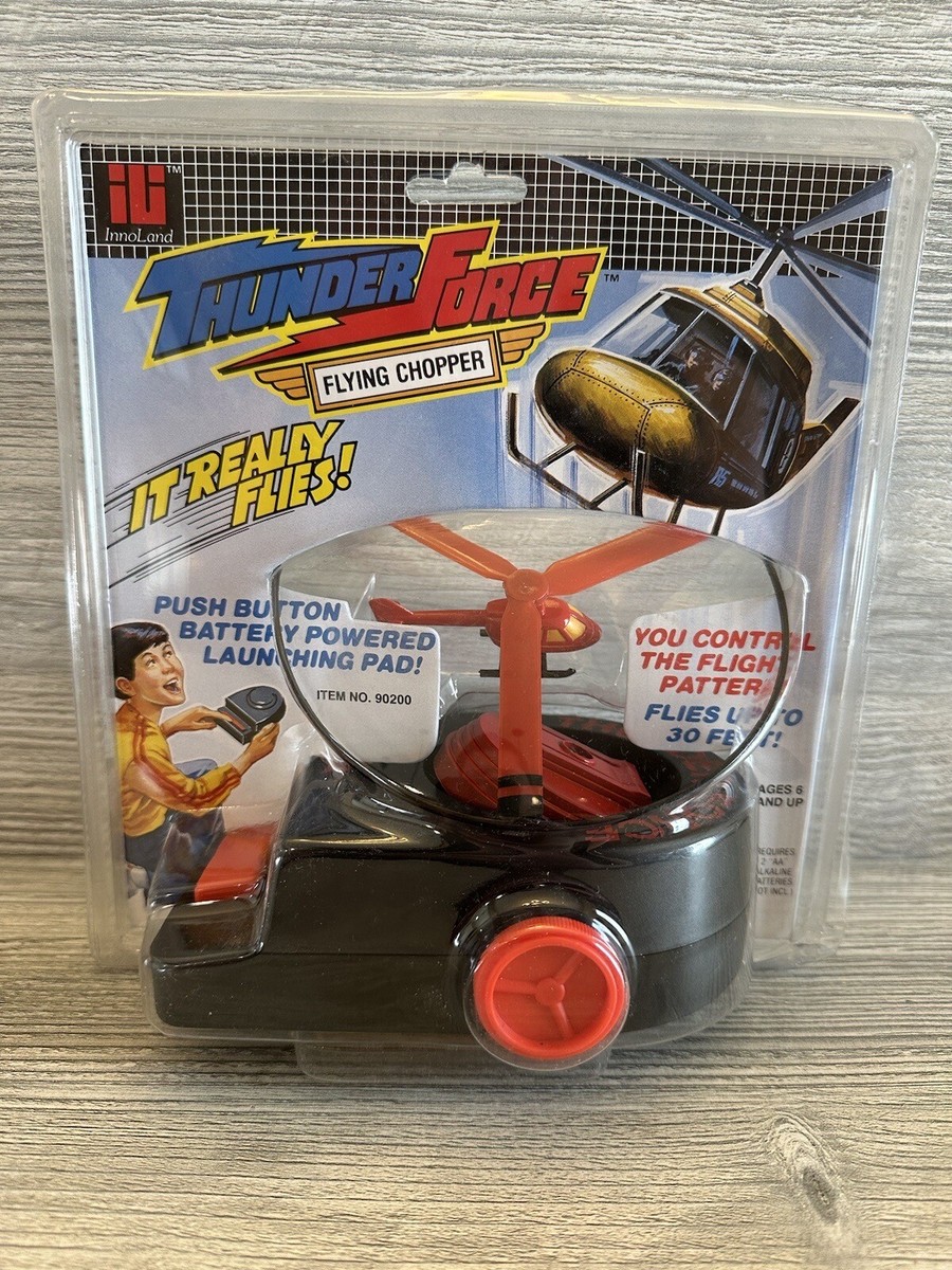 Vintage 1990 Innoland Thunder Force Flying Chopper Collectible Toy