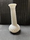Vintage E O Brody White Milk Glass Hobnail Bud Vase 7.75” Made In USA Ohio