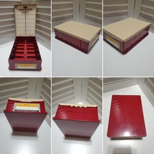 VTG 50s 60s Kodak Kodaslide Compartment File Metal Slide Storage Red Tilt Insert