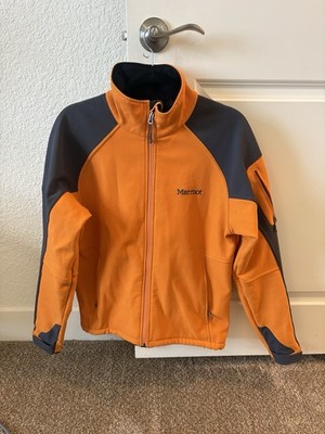 Marmot Gravity Men's Orange Gray Softshell Jacket Full Zip - Mens M