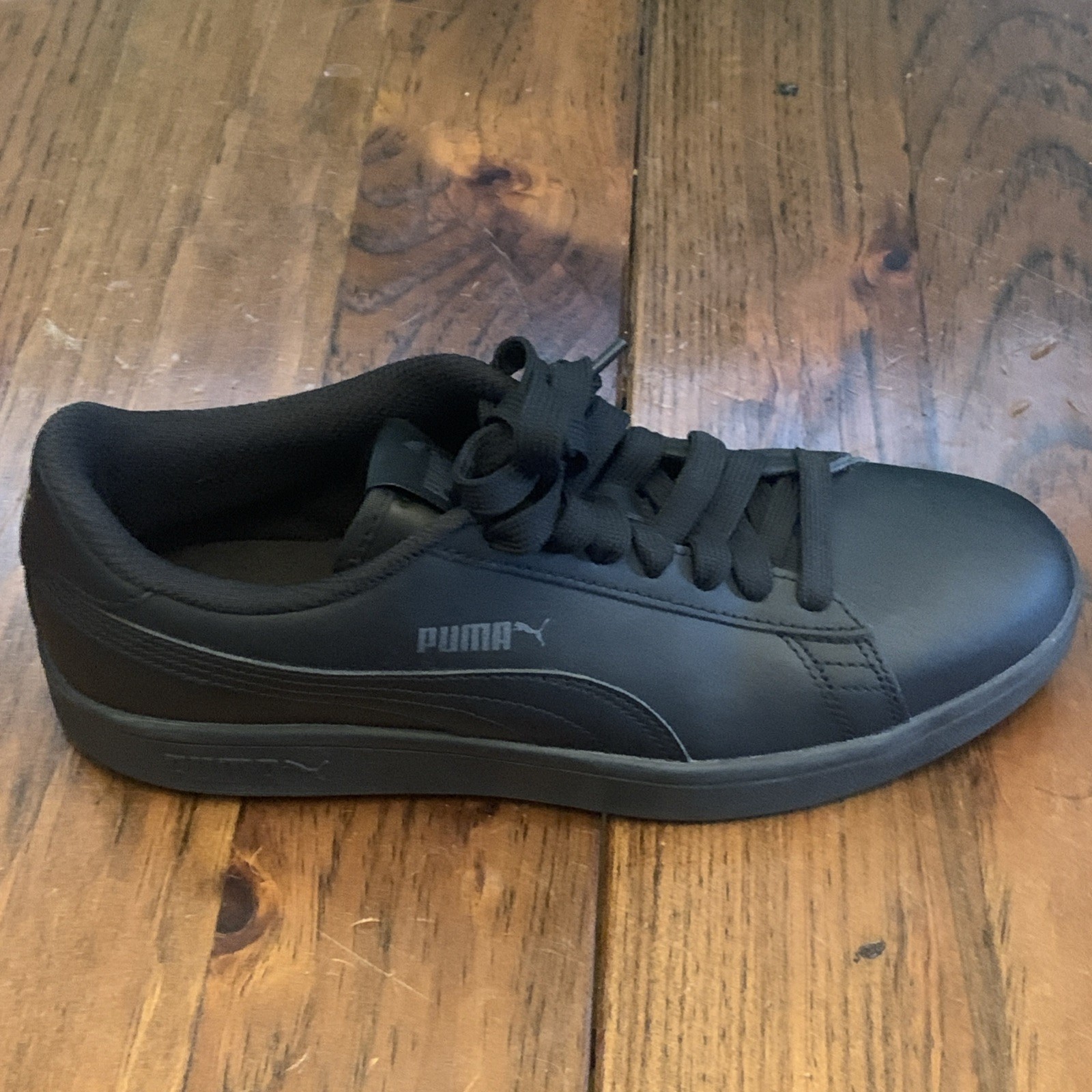 PUMA Shuffle Lace Up Boys Black Sneakers size 7c. BRAND NEW.  thumbnail 4