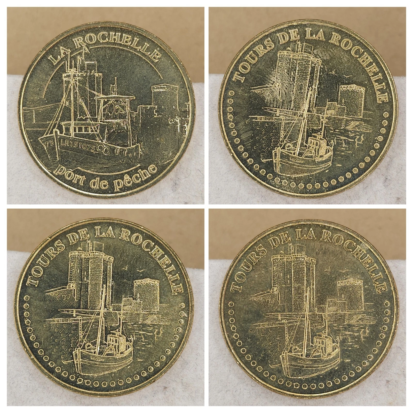 Charente-Maritime - Lot Jetons Touristiques Médailles Souvenirs Monnaie de Paris