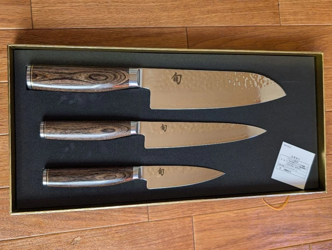 Kai Shun Premier 3pc Set Cook's Chef's Knife TDMS0310 Sangotoku utility