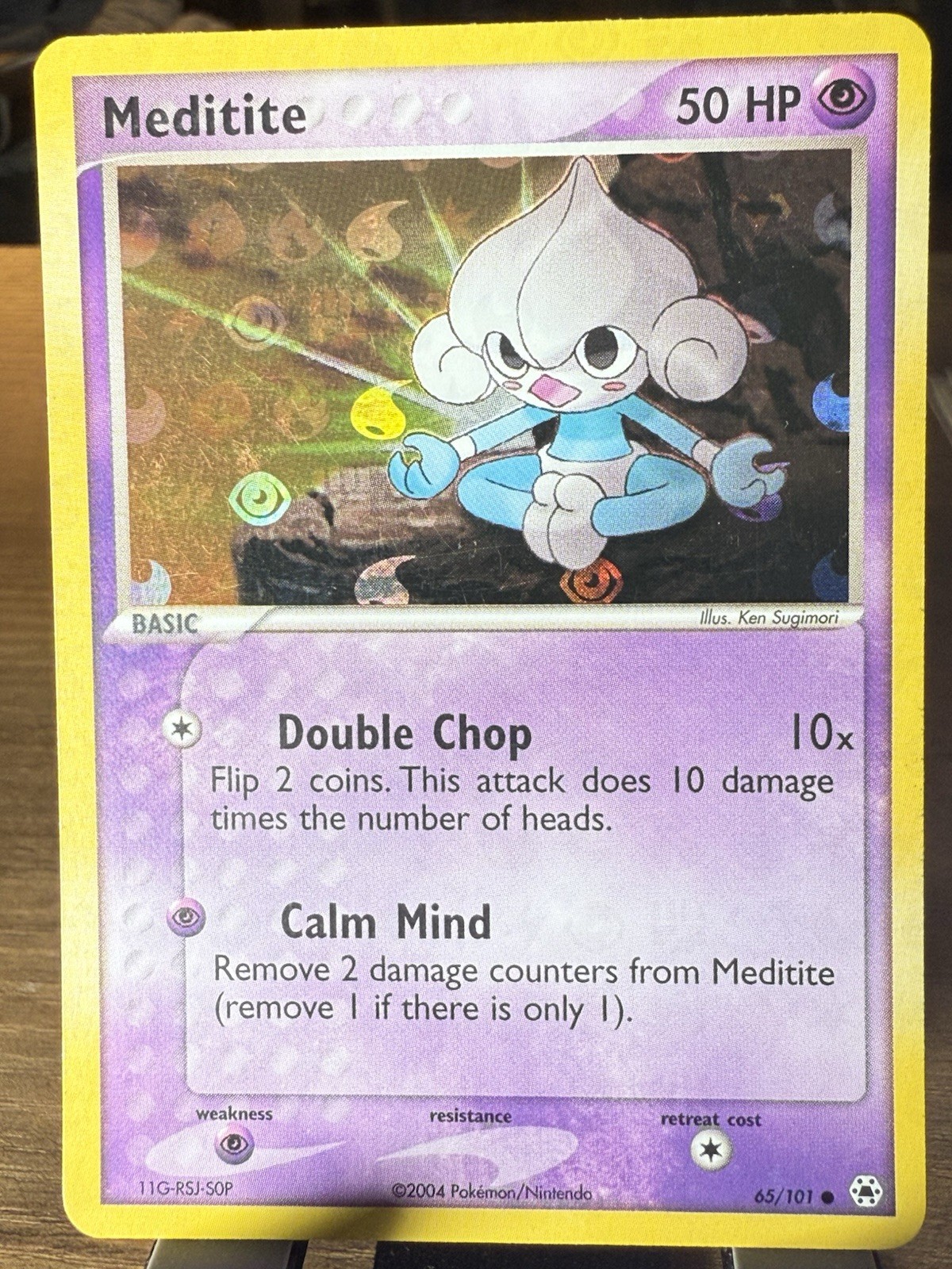 Pokémon Meditite 65/101 EX Hidden Legends Reverse Holo Common English - NM