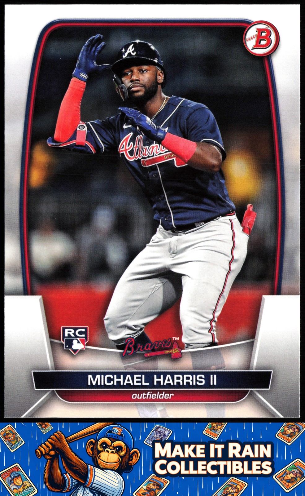 Michael Harris II 2023 Bowman #76 Atlanta Braves Rookie RC