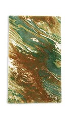 Abyss Habidecor Bath Rug Green/Gold 23  x39 Made in Portugal     