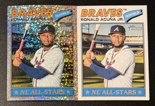 2026 Topps Heritage #55 Ronald Acuna Jr. Silver Sparkle & Base (UV2)