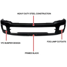 NEW Steel Black Front Lower Bumper Face Bar Cover Fits For Dodge RAM 1500 2025