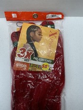 X-pression 100 Kanekalon 3X Braiding Hair Pre-Stretched 58  Color Red