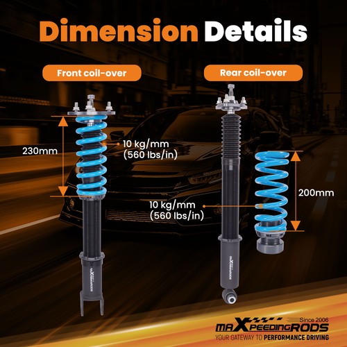 MaXpeedingrods T6 Coilovers Suspension Kit for Lexus RC200T RC300 RC350 RWD 15+ - Picture 5 of 17