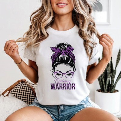 Epilepsiekriegerin Damen T-Shirt Epilepsie Bewusstsein Geschenk für Sie
