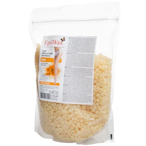 Perles de cire pelable EPILWAX miel sachet 1kg pour routine beauté maison