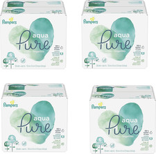 Aqua Pure 6X Pop-Top Sensitive Water Baby Wipes, 1344 Count